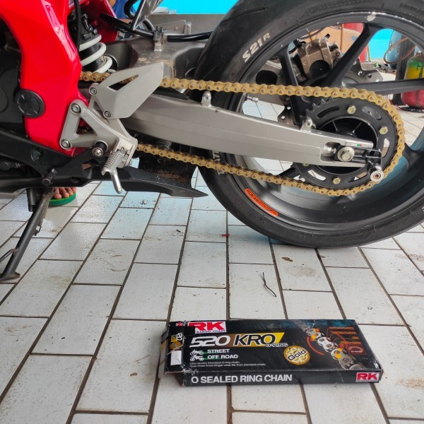 Jual rantai rk chain 520 o ring zx25r cbr250rr r25 er6 ninja 250 2018 ...