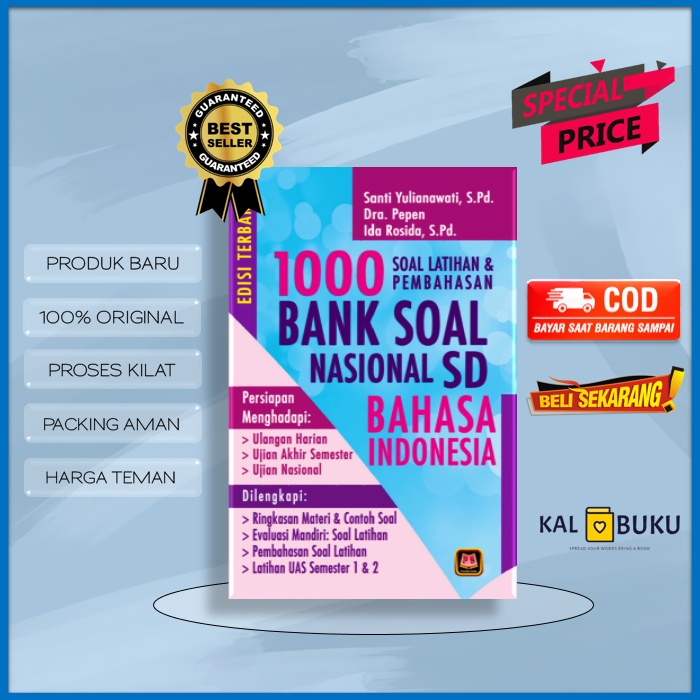 Jual Buku Bank Soal Nasional SD Bahasa Indonesia 1000 Soal Latihan Dan ...