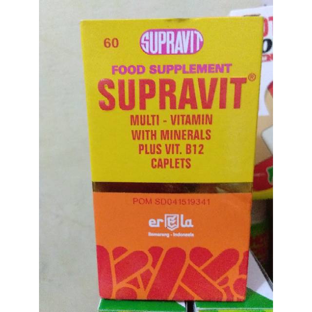 Jual Supravit Vitamin C 500mg 60 Capsul Dan Mineral Untuk Meningkatkan Daya Tahan Tubuh