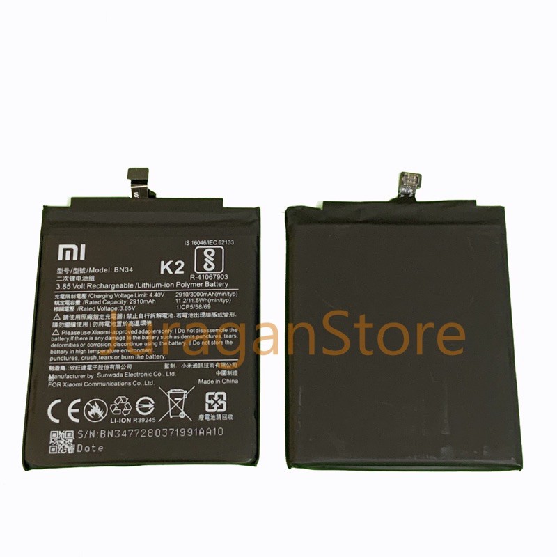 Jual Baterai Batre Xiaomi Redmi Bn35 Redmi 5a Bn34 Redmi 5 Plus Bn44 Redmi 6 Pro Bn47 9787