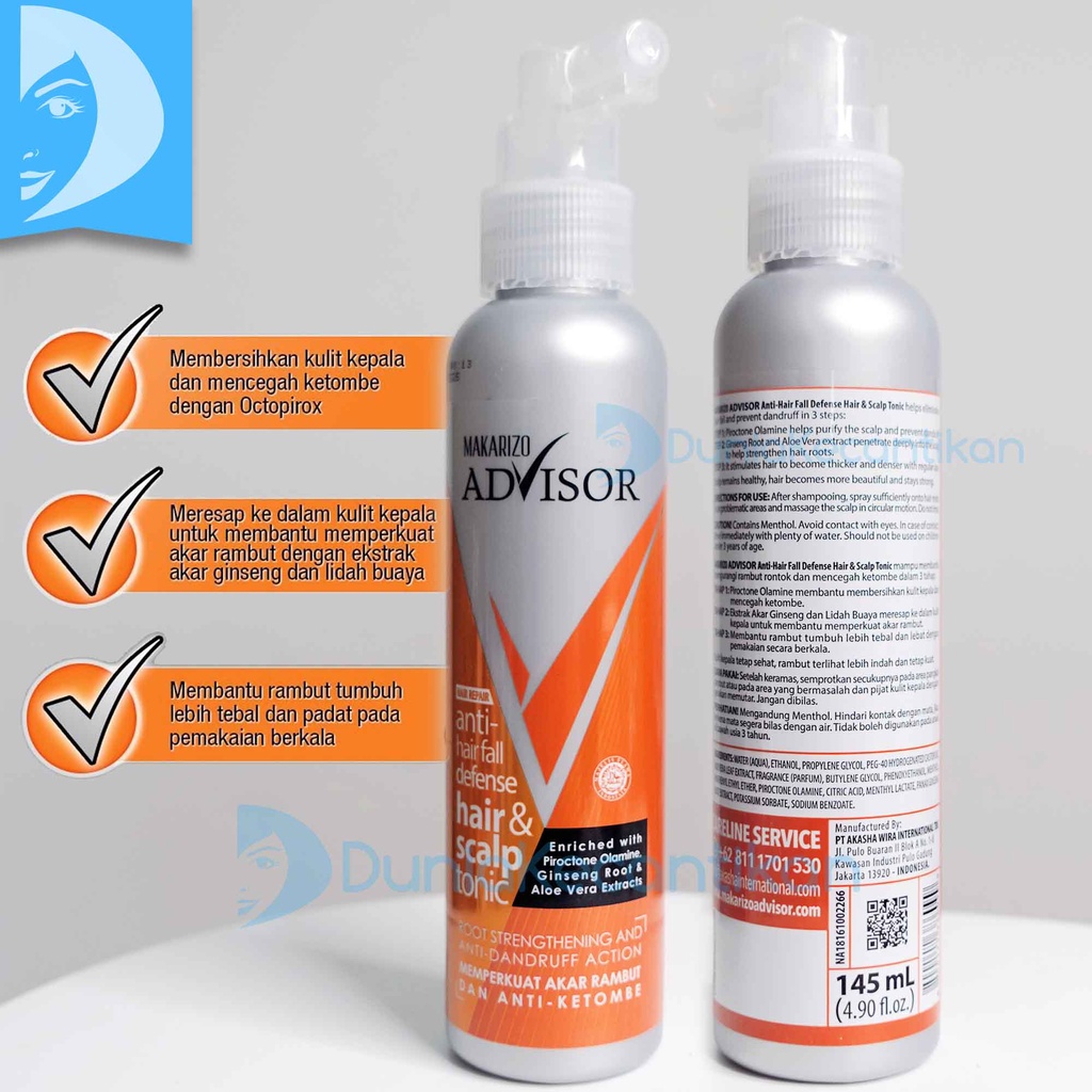 Jual MAKARIZO Advisor Hair & Scalp Tonic Perawatan Rambut Rontok dan ...