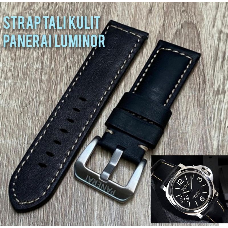 Jual Strap Tali Kulit Jam Tangan Panerai Luminor Ukuran 24mm