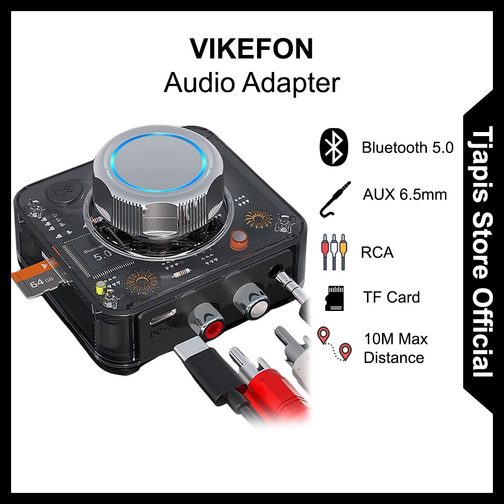 Jual VIKEFON WIRELESS AUDIO RECEIVER BLUETOOTH 5.0 ADAPTER TF CARD RCA ...