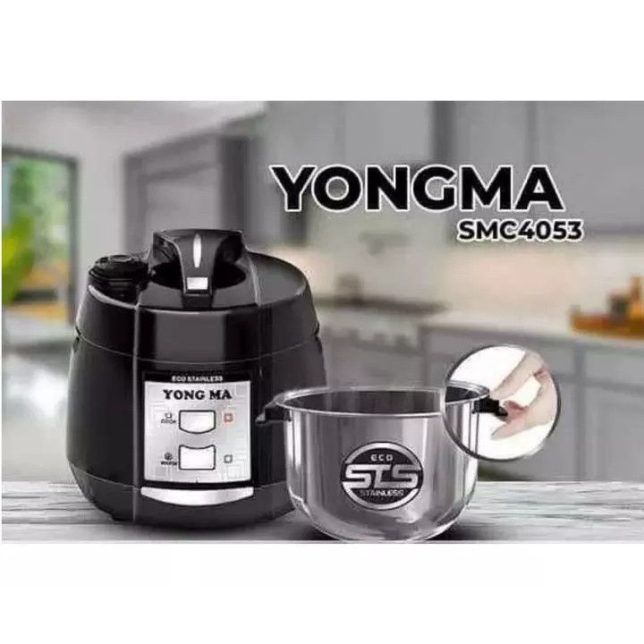 Jual YONGMA YONG MA SMC 4053 SMC 7073 RICE COOKER 2 LITER PANCI STAINLESS STEEL ANTI GORES Shopee Indonesia