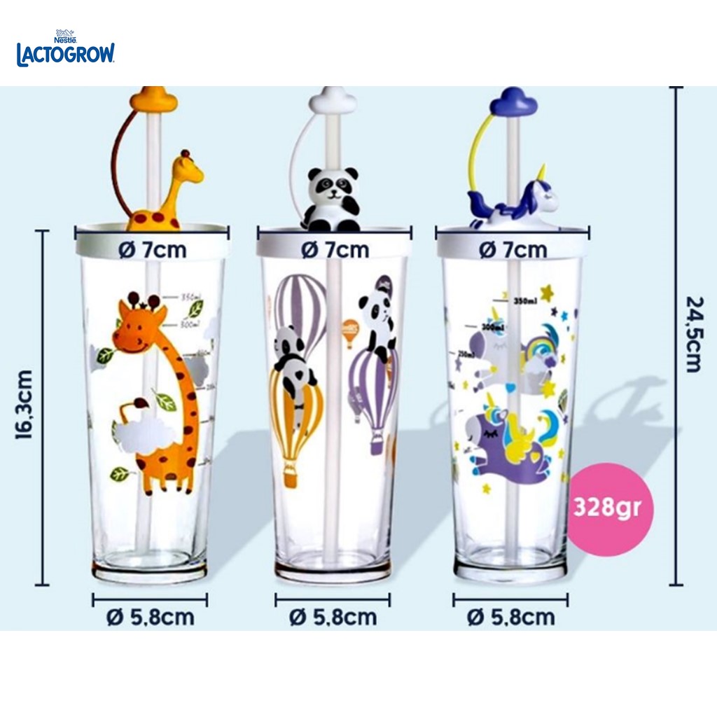 Jual [GIFT] Luminarc Tumbler Lille Scale Straw 425ml | Shopee Indonesia