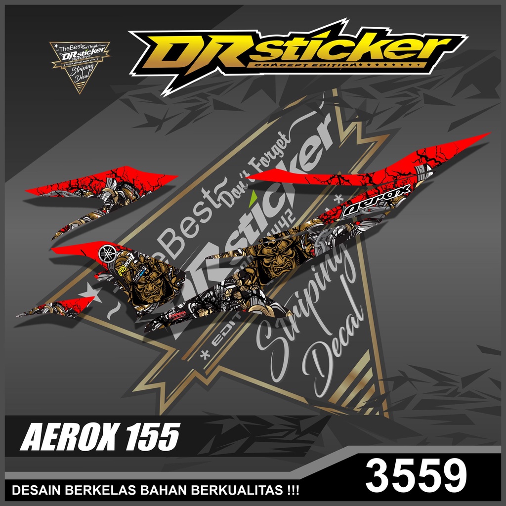 Jual 3559 Striping Sticker Motor Yamaha Aerox 155 Semifull Desain ...