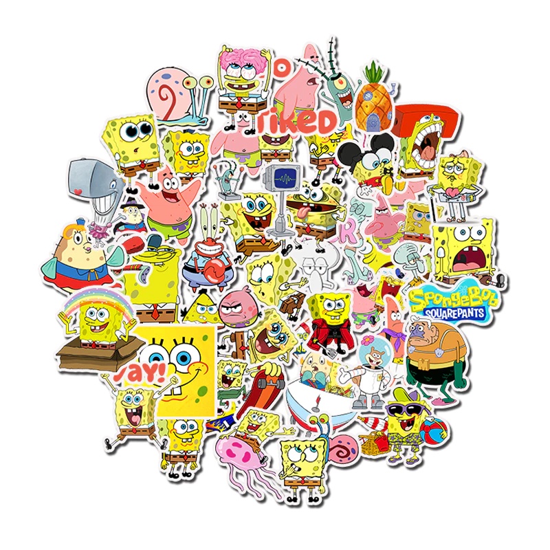 Jual Spongebob Sticker Pack 50pcs Shopee Indonesia