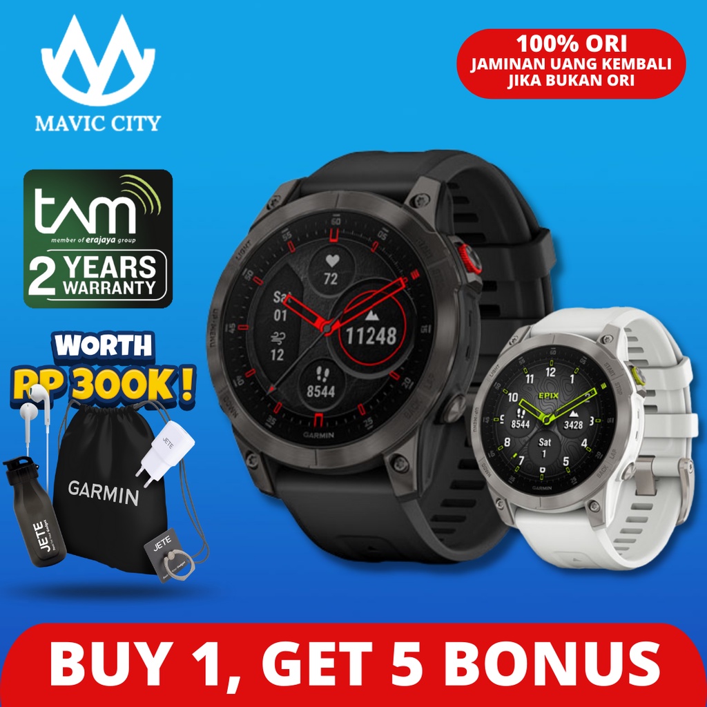 Jual Garmin Epix (Gen 2) Sapphire - Black Titanium Amoled Display ...