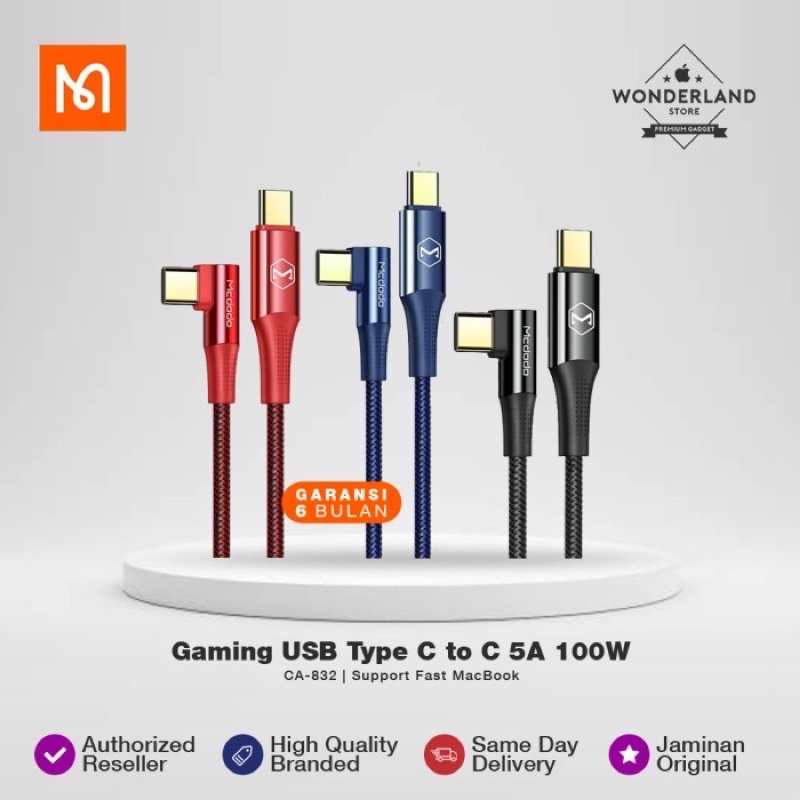 Jual Mcdodo Kabel Data Gaming Usb Type C To Type C A W Super Fast