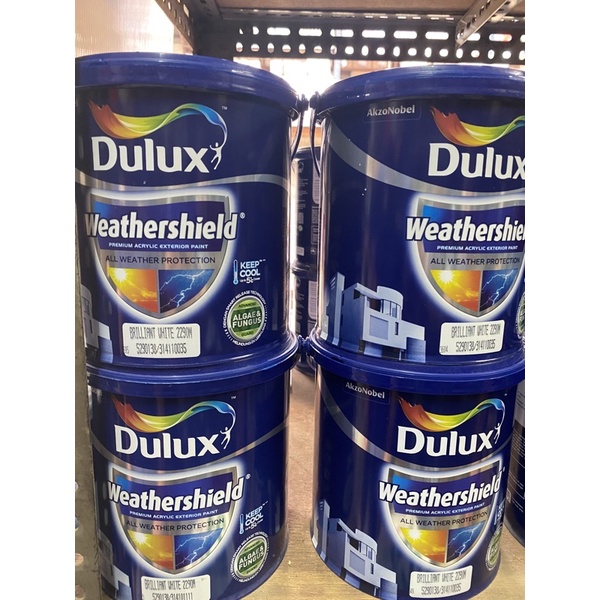 Jual Cat Tembok Dulux Weathershield Dualshield Brilliant White 2 5