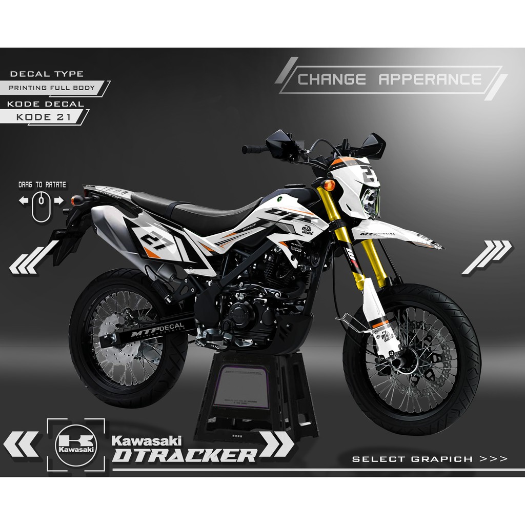 Jual Decal Stiker Dekal sticker Klx D tracker full body MTP - 21 Motif ...