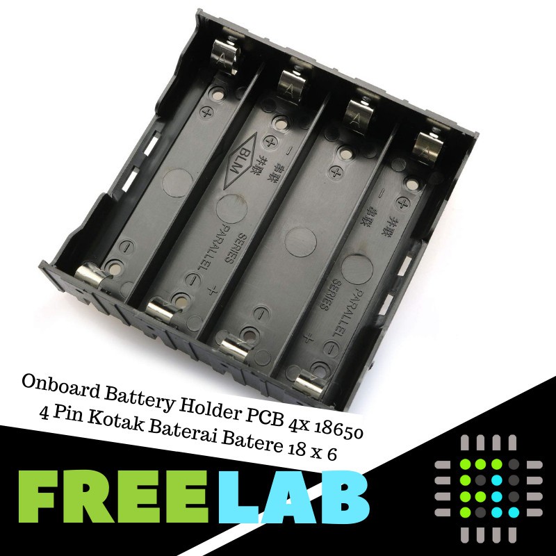 Jual Onboard Battery Holder PCB 4x 18650 4 Pin Kotak Baterai Batere