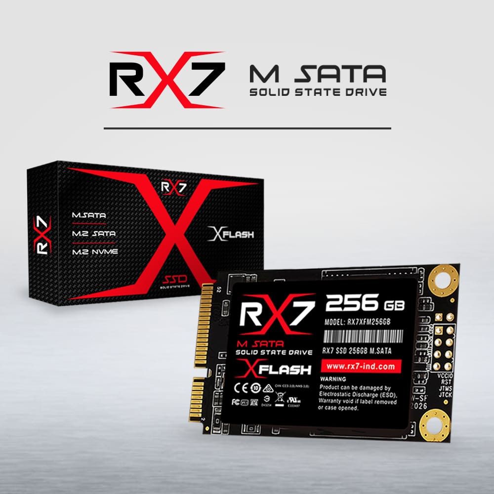 SSD MSATA / M.SATA / M SATA 256GB RX7 RESMI (GARANSI 3 TAHUN)