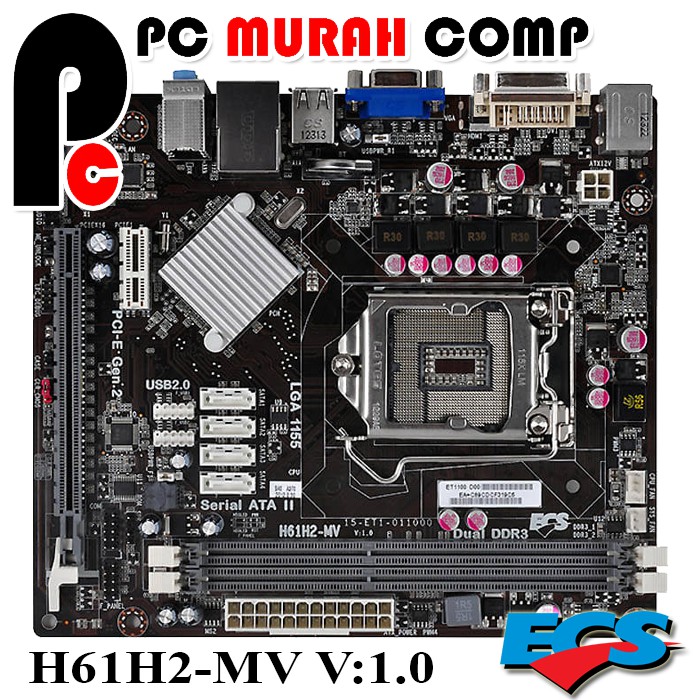 Jual Motherboard Intel LGA 1155 H61 ONBOARD | Shopee Indonesia