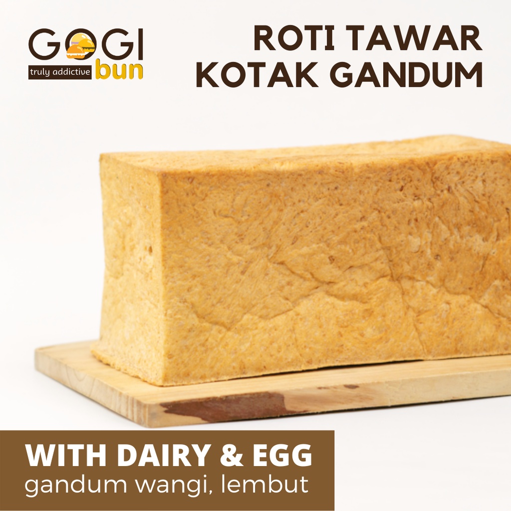Jual Roti Tawar Gandum Kotak Wholemeal Bread Roti Whole Wheat Toast ...