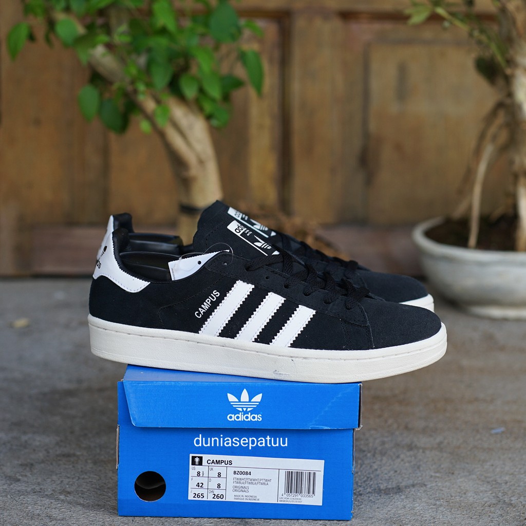 Jual ADIDAS Campus Black White Grade Original Sepatu Sneakers Pria Casual |  Shopee Indonesia