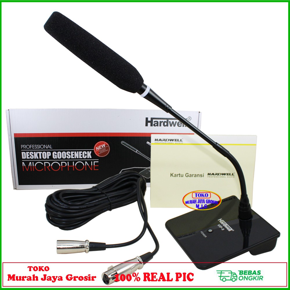 Jual Mic Podium Hardwell VIP9 Mikropon Meja Suara Peka Mik Mimbar