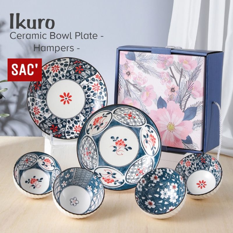 jual-ikuro-hampers-japanese-plate-bowl-set-piring-mangkok-keramik