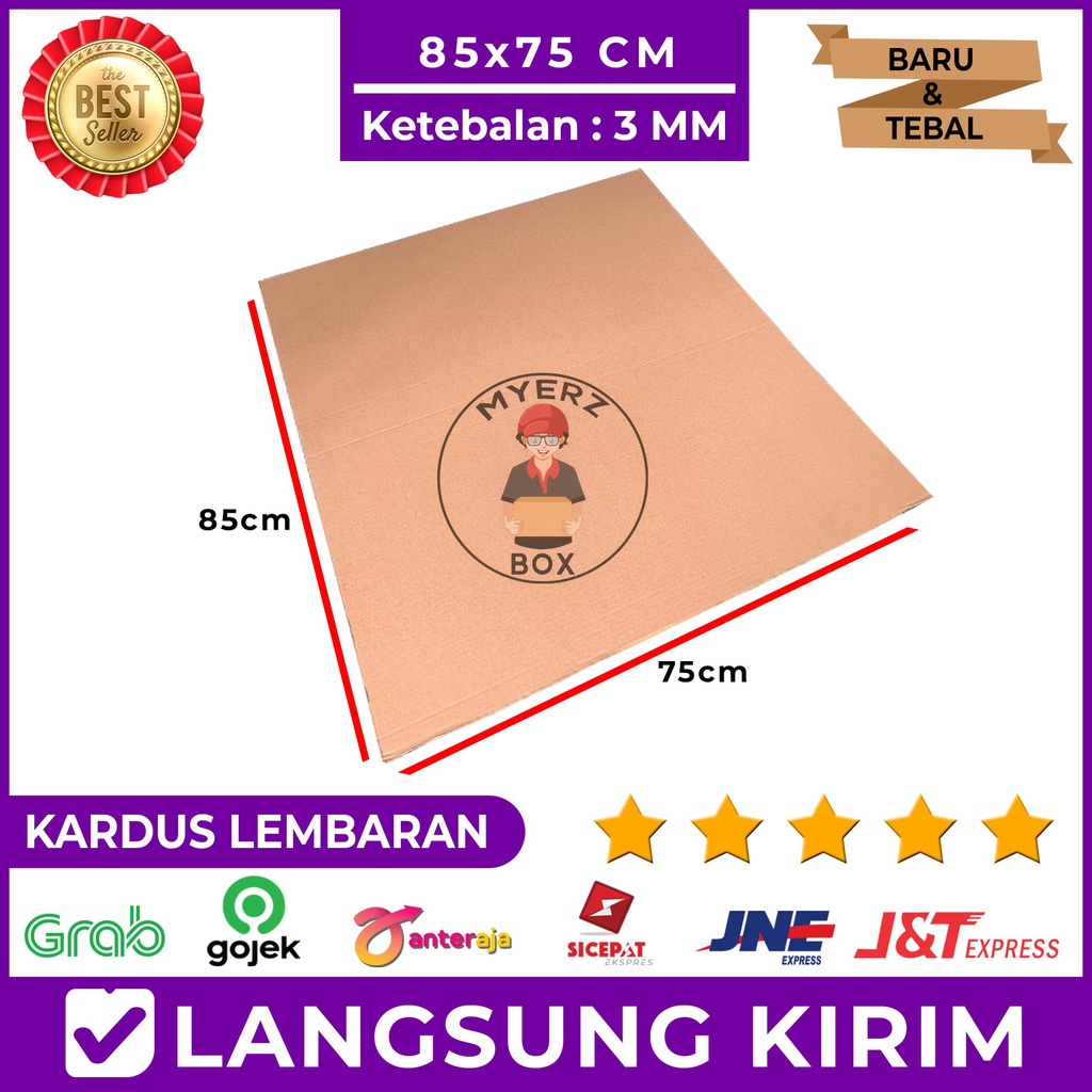 Jual Kardus Karton Lembaran Single Wall 85x75 Cm Sheet Polos Tebal 3 Mm Shopee Indonesia 8320