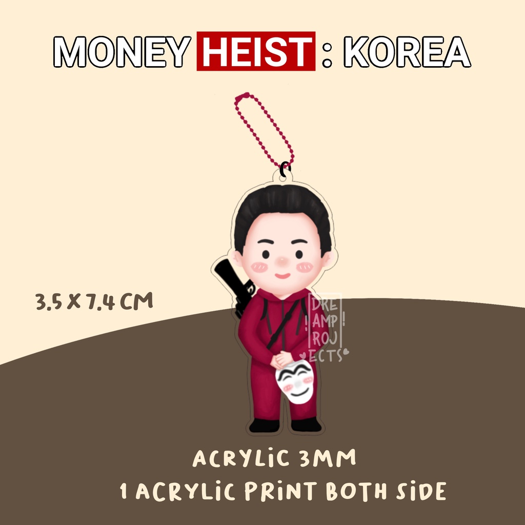 Jual Money Heist Korea Keychain Sticker Sheet Kdrama Shopee