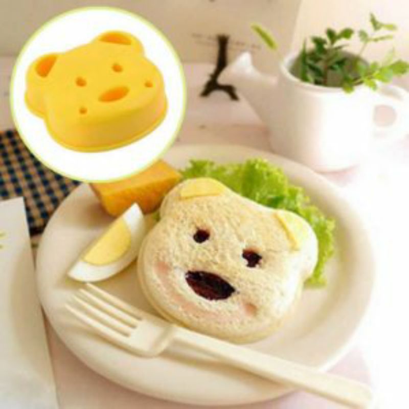 Jual Cetakan Nasi Bento / Roti Tawar Sandwich Plastik Beruang Kitchen ...
