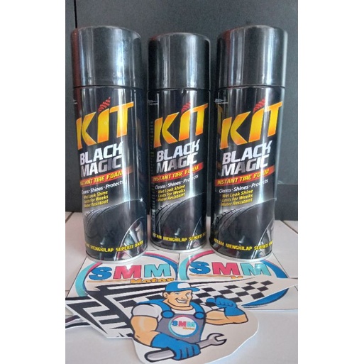 Jual KIT SEMIR BAN BLACK MAGIC INSTANT TIRE FOAM 360ML | Shopee Indonesia