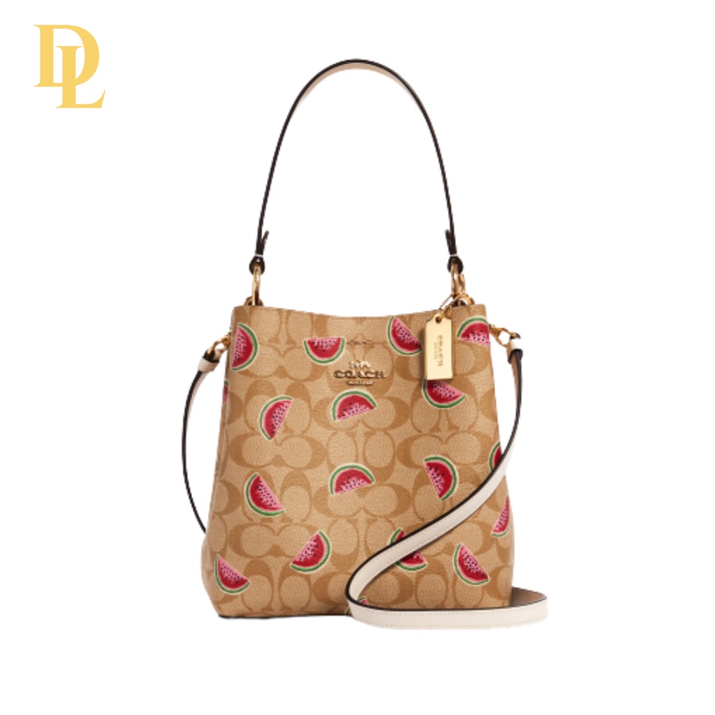 Jual Coach Town Bucket In Signature With Watermelon (1619) | Shopee ...