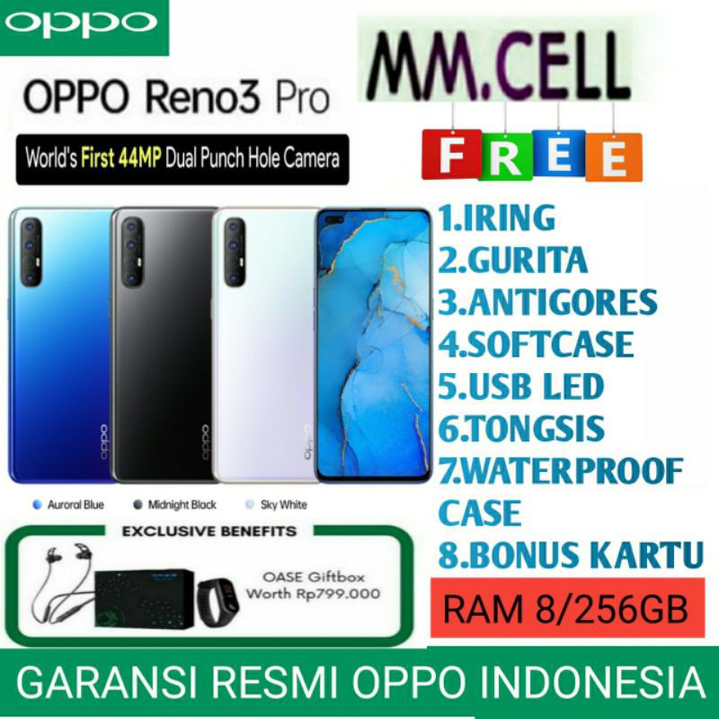 Jual OPPO RENO 3 PRO RAM 8/256 GB | RENO 3 8/128 GARANSI RESMI OPPO ...