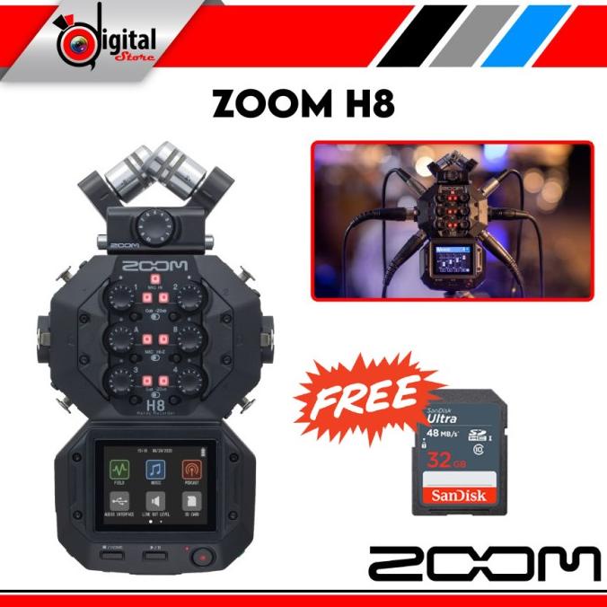 Jual Zoom H8 8Input / 12Track Portable Handy Recorder Shopee Indonesia