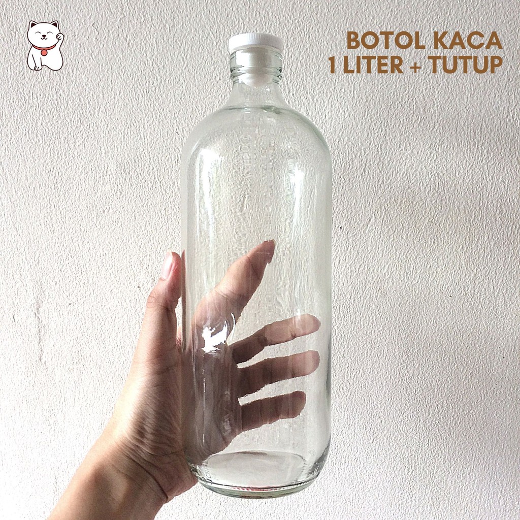 Jual Botol Kaca 1 Liter 1000 Ml Baru Tutup Putih Bisa Untuk Jus Atau Susu Shopee Indonesia 0904