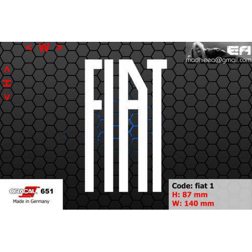 Jual ea cutting sticker / decal Code: fiat 1 ( sponsor logo ) | Shopee ...