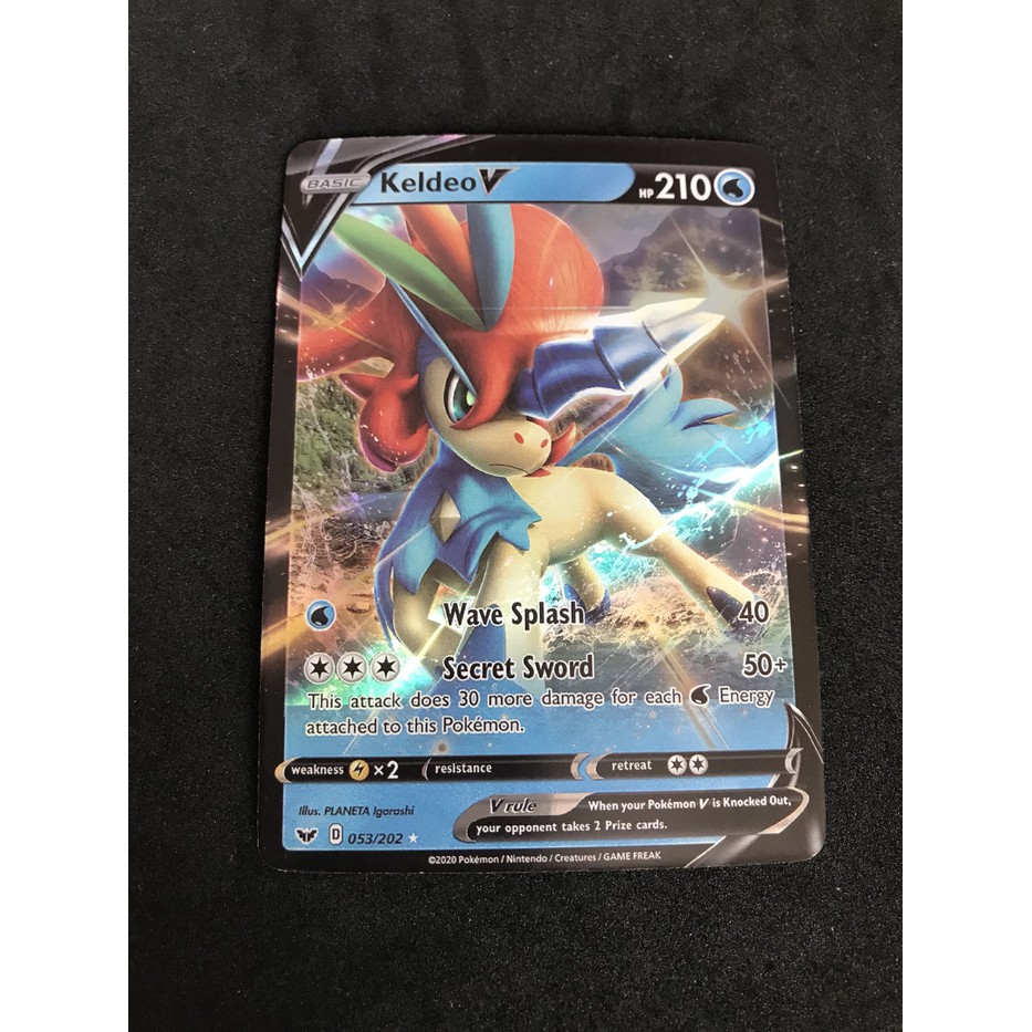 Jual Kartu Pokemon TCG V Series Sword & Shield Basic Keldeo V Full Art |  Shopee Indonesia