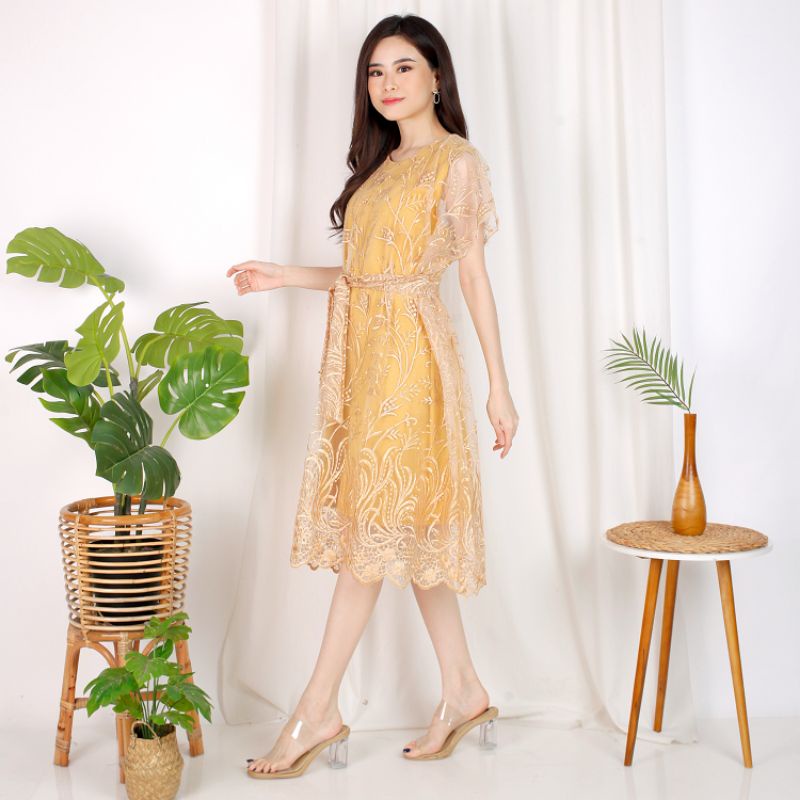 Jual dress clearance gold