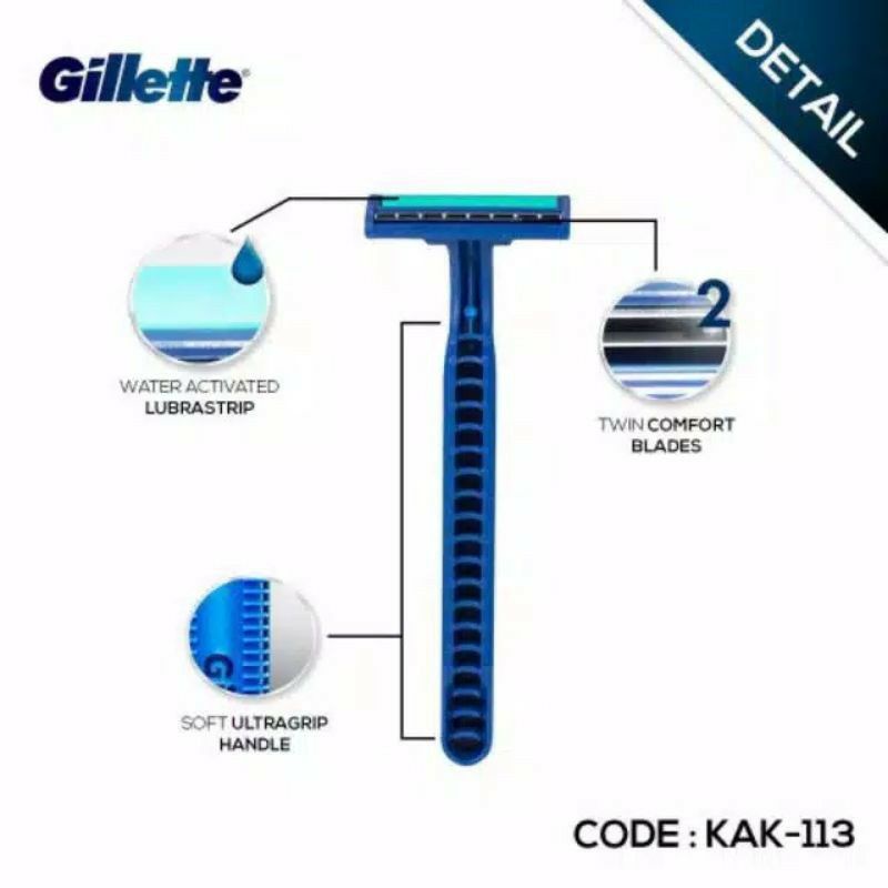 Jual Gillete Blue 2 Plus Original - Alat Cukur Gillete | Shopee Indonesia