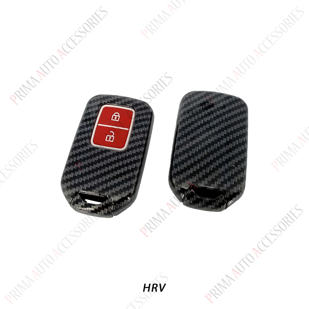Jual Casing Kunci Remote Mobil Carbon Fiber - HRV 2015 2 Tombol Keyless ...