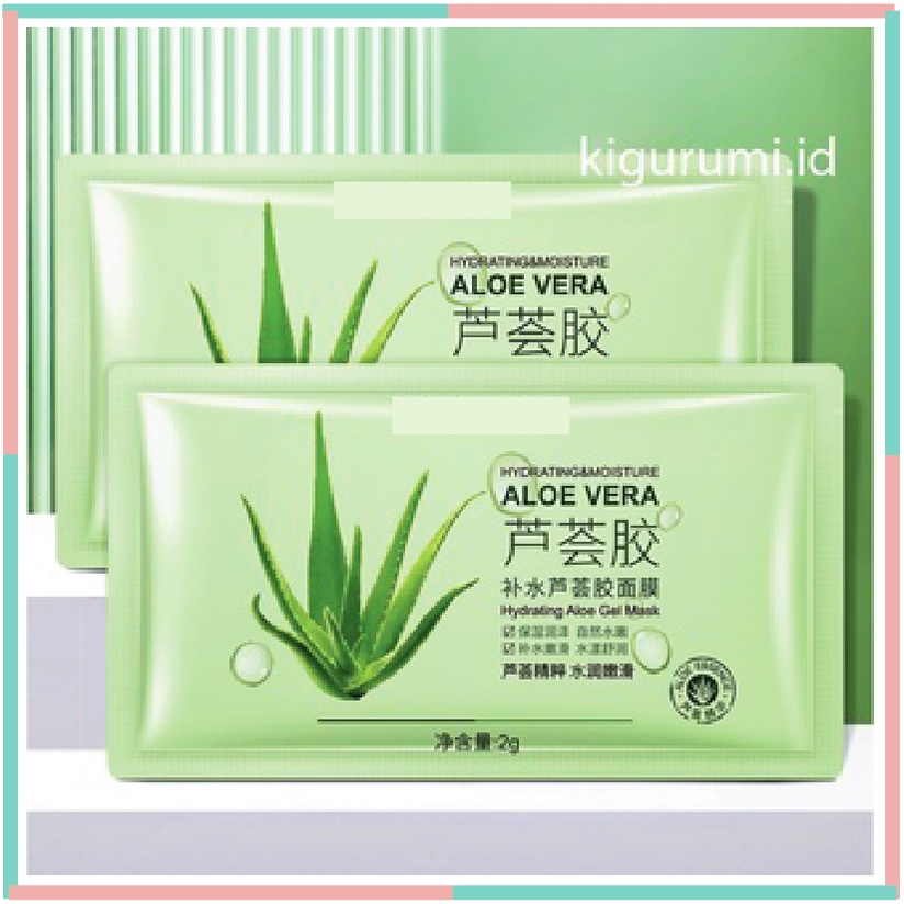 Jual Aloe Vera Gel Masker Wajah Essence Moisture Sleeping Sachet Mask BQ038 Shopee Indonesia