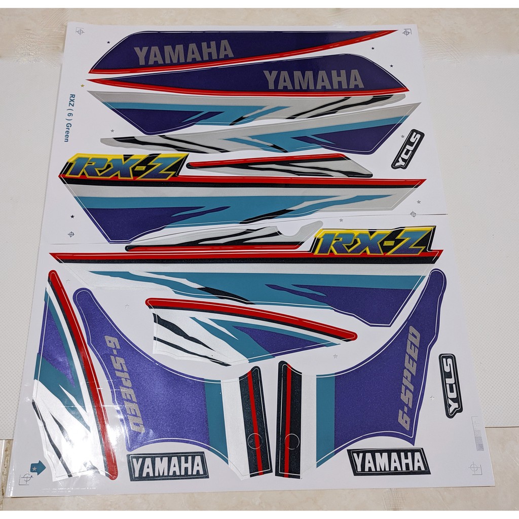Jual STIKER BODI RXZ LAMA. STRIPING BODY YAMAHA RXZ MILE WARNA HIJAU ...