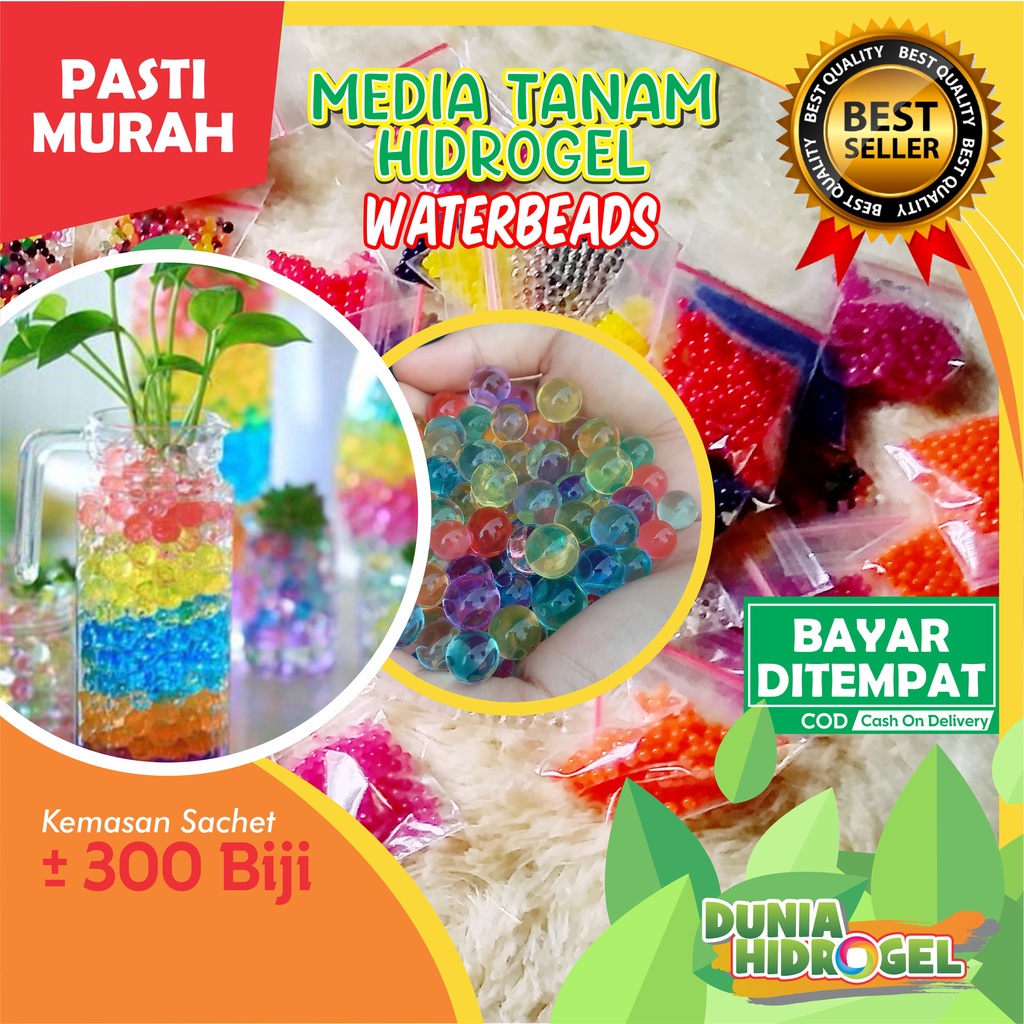 Jual Waterbeads kecil dan jumbo 10 gr / Water Beads hidrogel boba