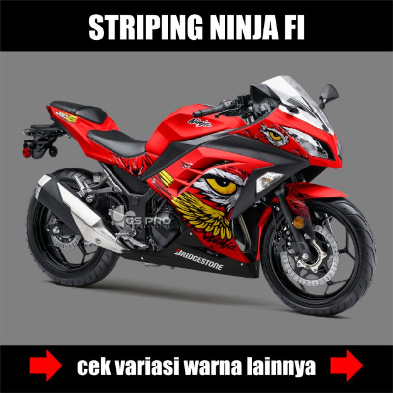 Jual Striping Motor Ninja Fi Old Edisi Mata Elang Decal Stiker Lis Body Kawasaki Ninja