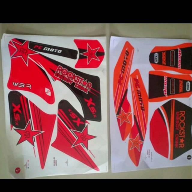 Jual Stiker Mini Motor -Stiker Motif Keren - Untuk Motor Mini - Type 05 ...