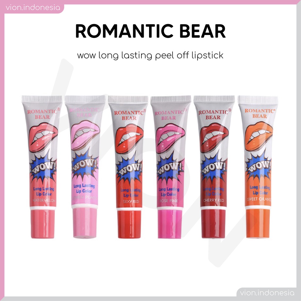 Jual Romantic Bear Wow Peel Off Lipstick Long Lasting Lipstik Tattoo Lip Original Xx006 Shopee 9517