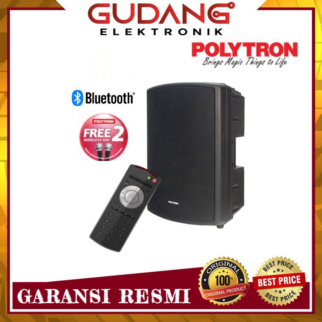 Jual SPEAKER PORTABLE POLYTRON PAS PRO 12F3 BLUETOOTH WIRELESS MIC PAS PRO12F3 Shopee Indonesia