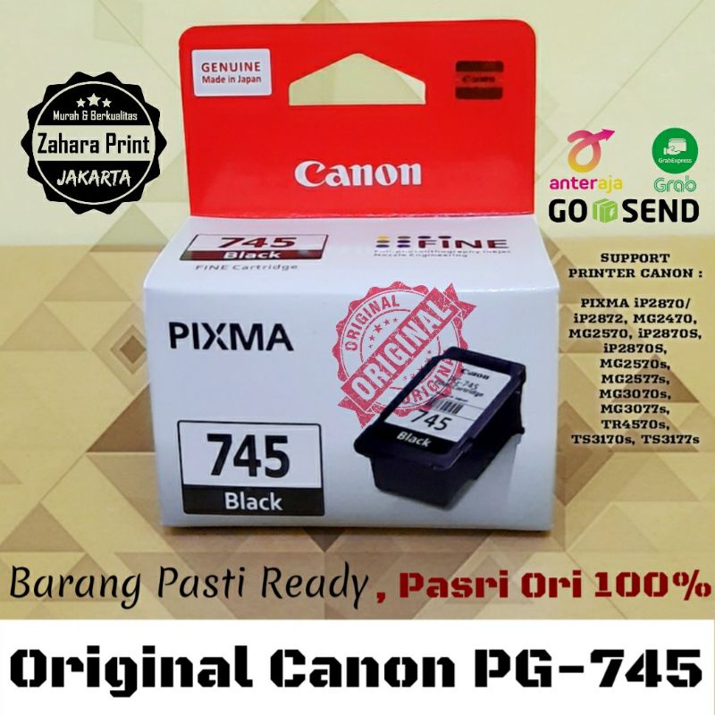 Jual Catridge Printer Canon PG 745 for iP2870, MX497, TR4570s, MG2570 ...