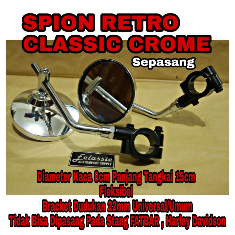 Jual Spion Retro Classic/Spion Variasi Honda Set Dudukan Spion | Shopee