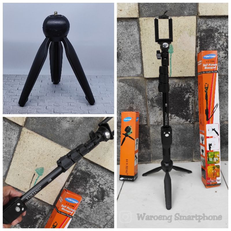 Jual Paket Ekonomis Traveling Tongsis Yunteng Dan Mini Tripod Yunteng Yt Plus Shutter