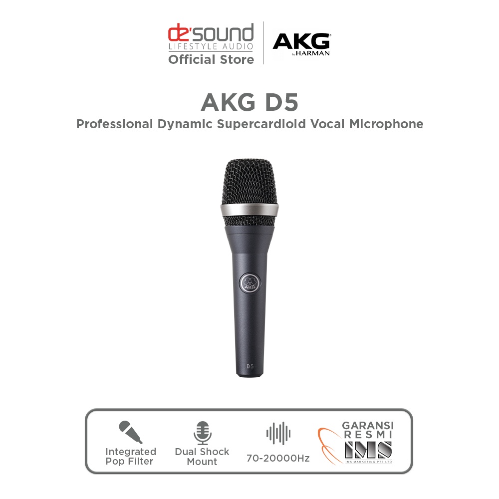 Jual AKG D5 Professional dynamic supercardioid vocal microphone