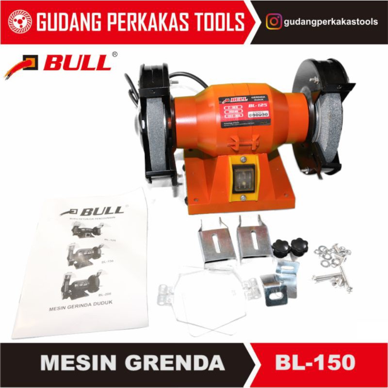 Jual Bull Mesin Grenda duduk bench grinder | Shopee Indonesia