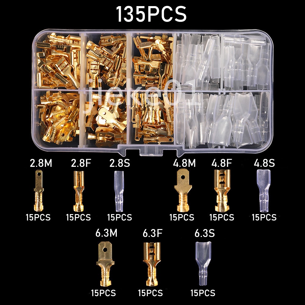 Jual 1051pcs Terminal Sekun Soket Skun Kabel Gepeng Terminal Insulated