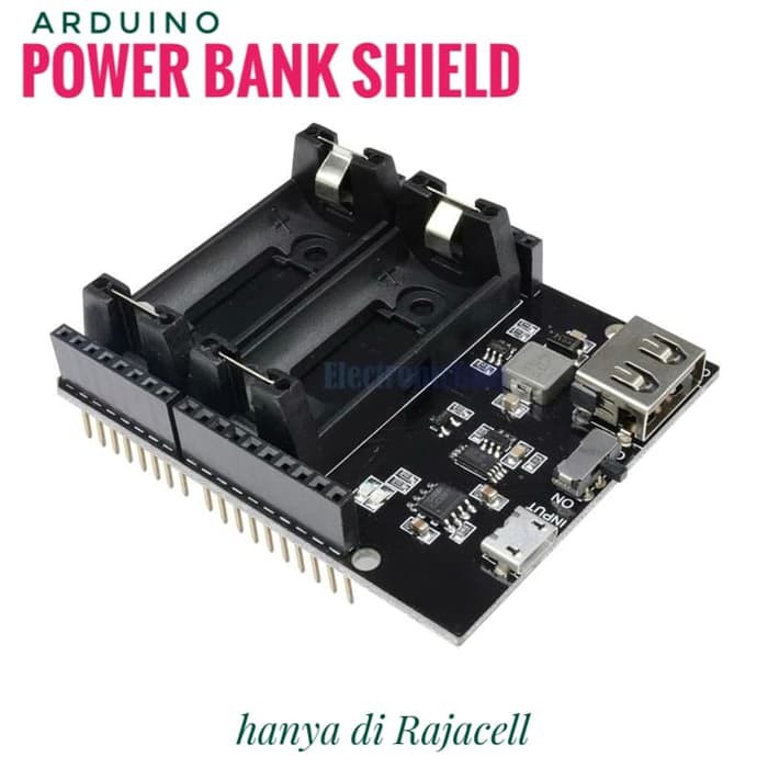 Jual Arduino PowerBank Shield UPS Power Bank Lithium 16340 Battery ...