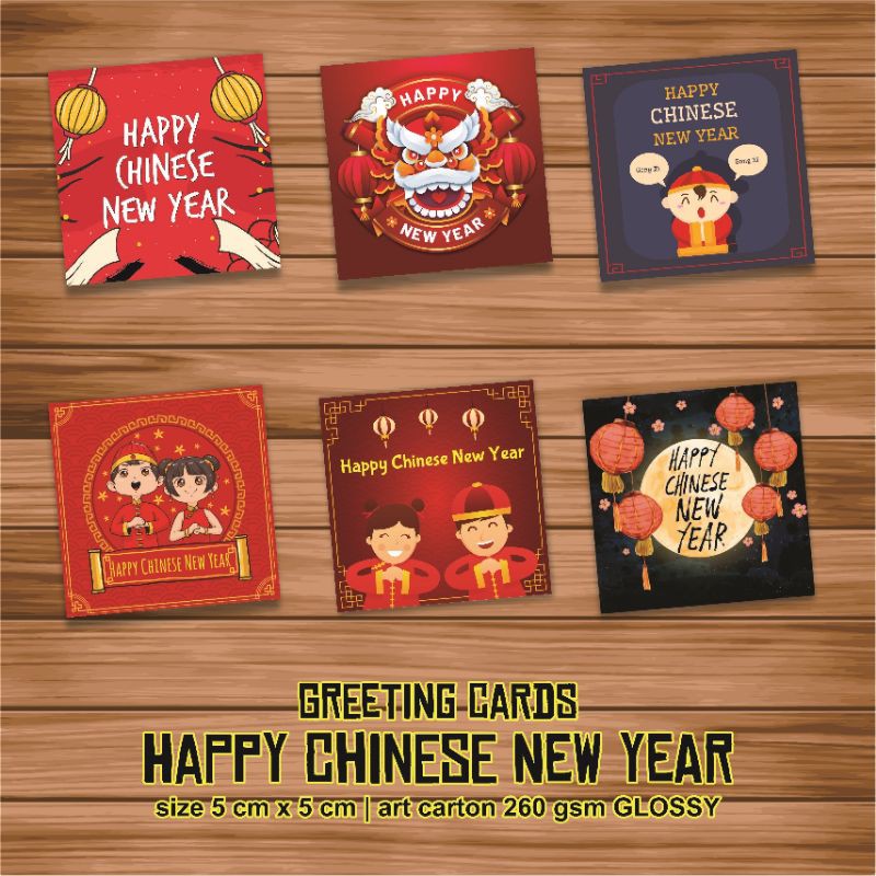 Jual kartu ucapan hari raya cina greeting cards happy chinese new year ...